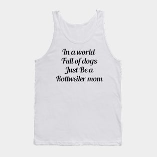 Rottweiler Mom Slogan Tank Top